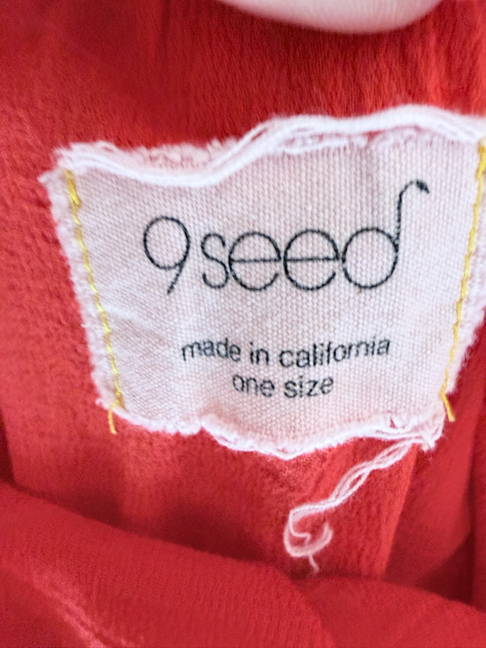 9seed Coral Red Cotton Ruffle Dress Size S Boho Swing Style Swim Cover Up Summer - Picture 2 of 6
